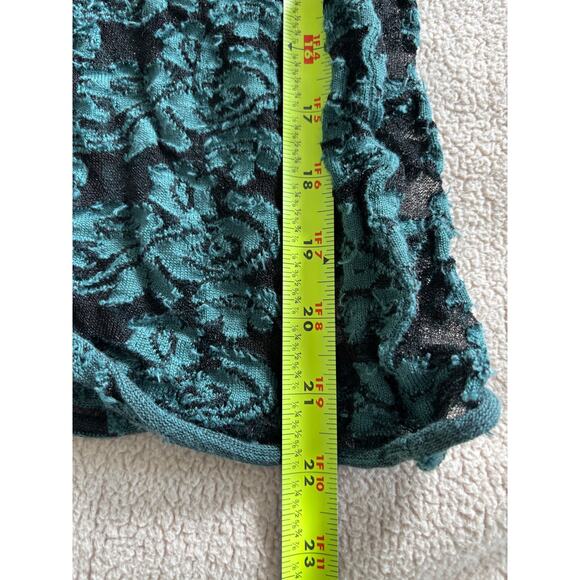 Free People Sheer Lace Fitted Shirt Size Small whimsygoth Grunge Witchy Boho - Picture 9 of 9
